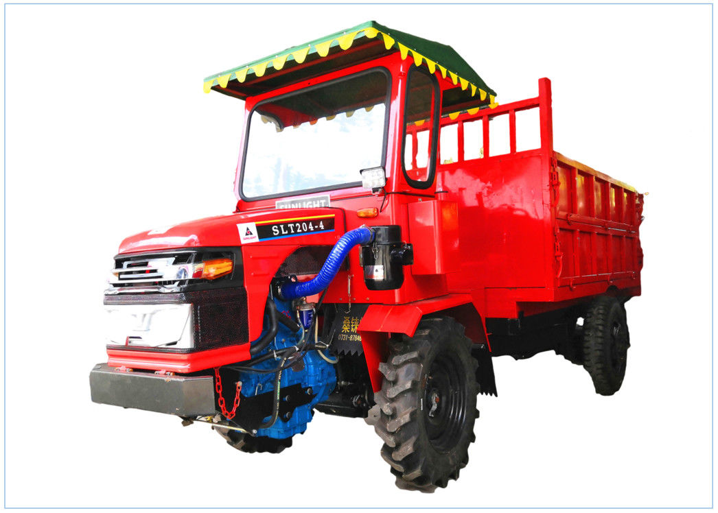 Red 4WD Mini Tractor Dumper 18HP Material Handling Transportor In Mountain Area supplier