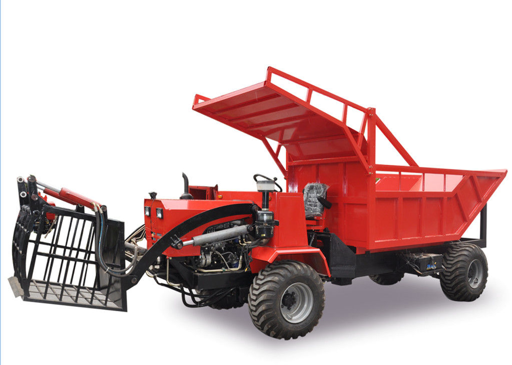95HP Silage Dump Truck With Collect Basket , Front Loader 6 Ton Dump Truck supplier