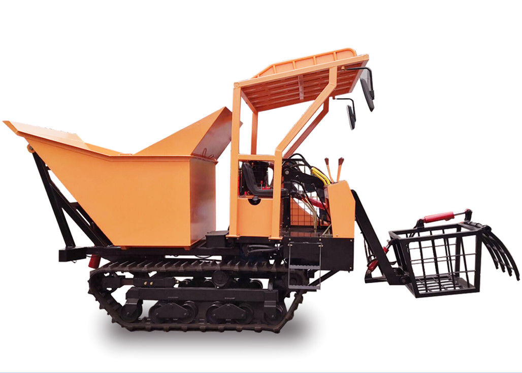 Hydrostatic Transmission Garden / Mining Mini Crawler Dumper Tracked Power Barrow Customized Color compact tractor supplier