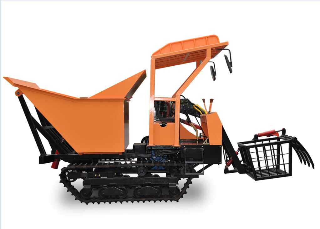 Compact Structure Motorised Wheelbarrow Tracked Tipper Strong Carring Capacity transporter supplier