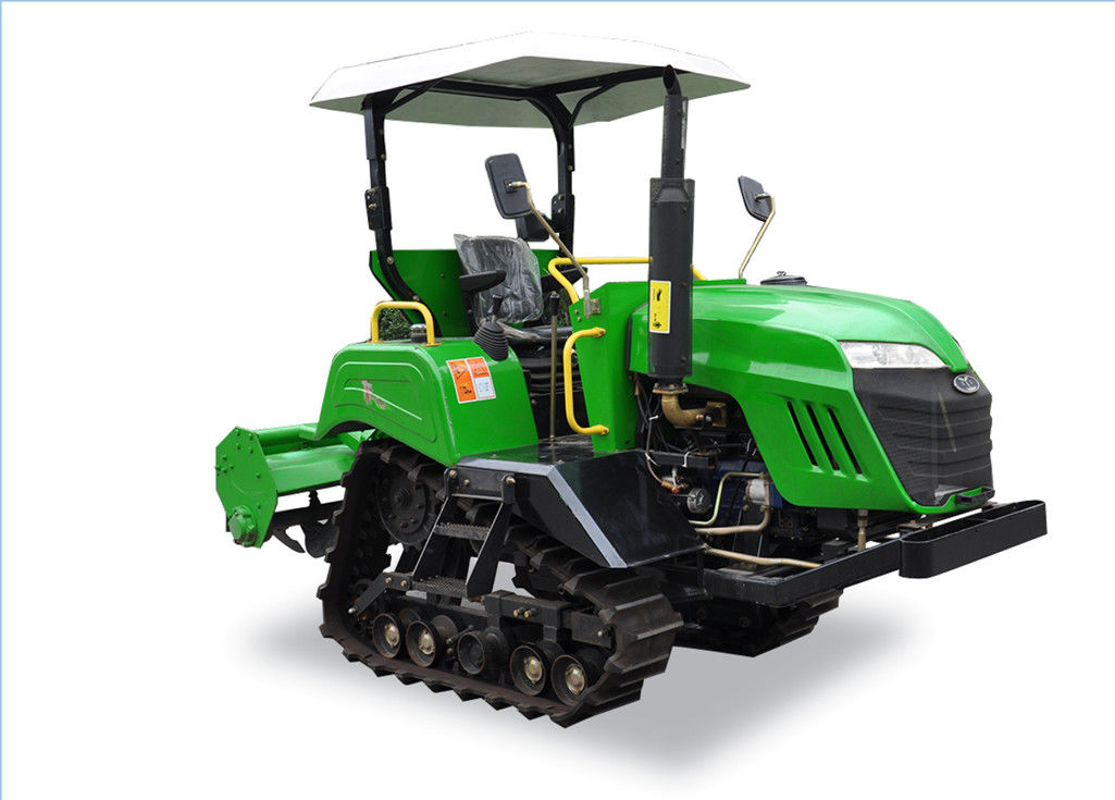 Crawler Type Small Farm Tractors , 80HP Garden Tractor Crawler 0-12Km/H Speed supplier