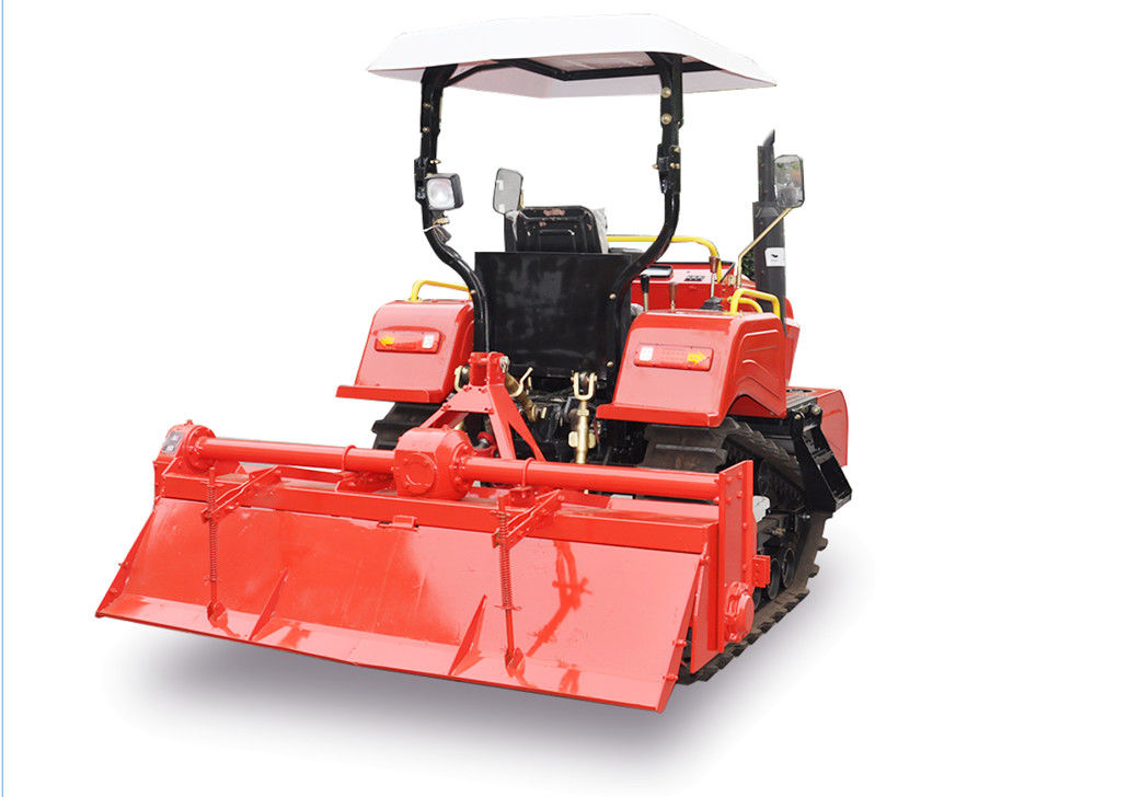 Light Weight Crawler Farm Tractor Track Rotary Cultivator For Rice Paddy Tiller Ridger supplier