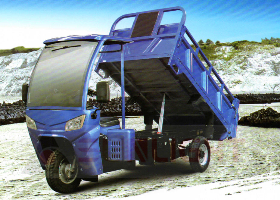 200cc New 3 Wheel Tricycle Dump Truck With Cabin Shed Gasoline Self Unloading Hydraulic Lift supplier