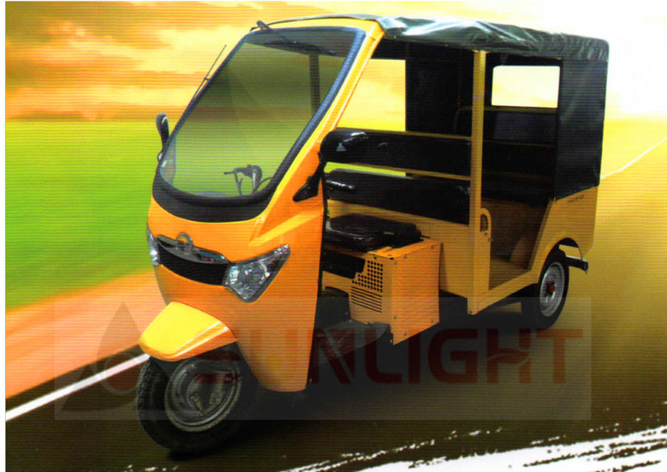 Yellow Bajaj 3 Wheel Tuk Tuk Passager Tricycle Rickshaw For Adult New Design Comfort Drive supplier
