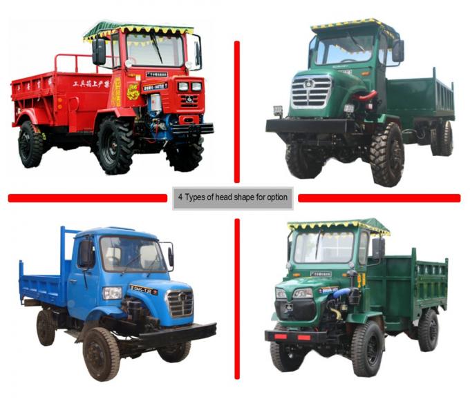 4wd rigid chassis Mini Off Road Dump Truck For Transporting Rice / Bamboo 3