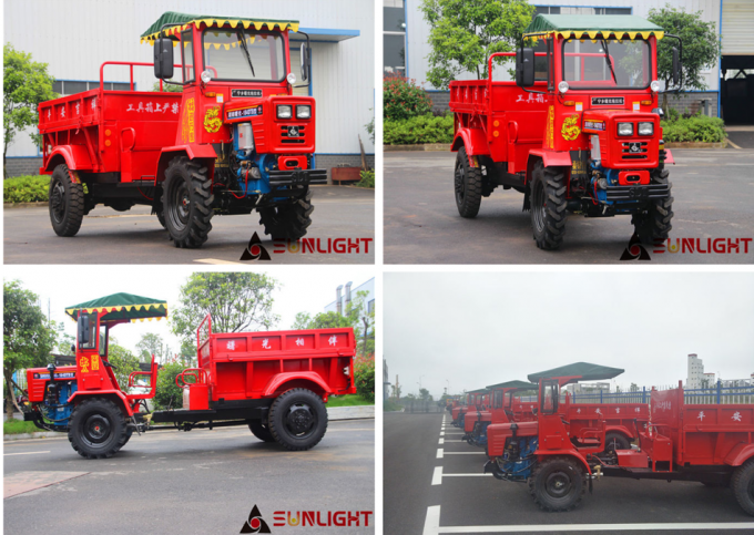 18HP Small Articulated Dump Truck , 1 Ton Agricultural Truck Full Hydraulic Steering 3