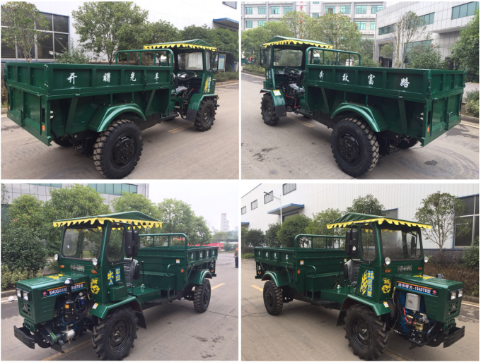 18HP Site Dump Truck , Electric Powered Dump Truck With 2000*1000*400mm Cargo Tank 3